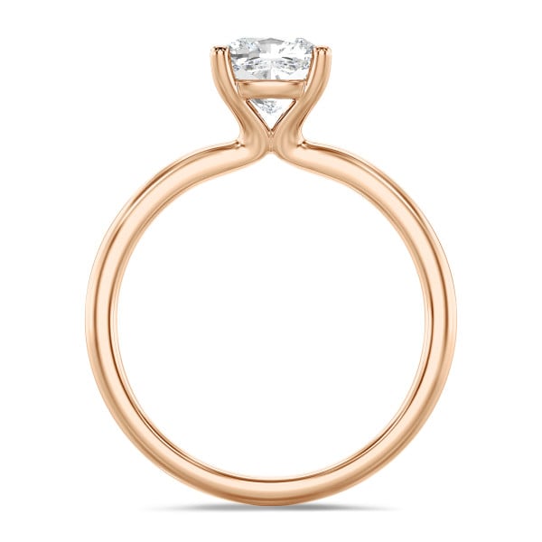 Ringe - 1.00 Karat Solitärring mit Diamant im Kissenschliff aus Rotgold