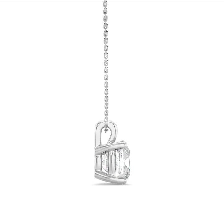 2.00 Karat Solitär Anhänger mit Diamant im Kissenschliff aus Weißgold