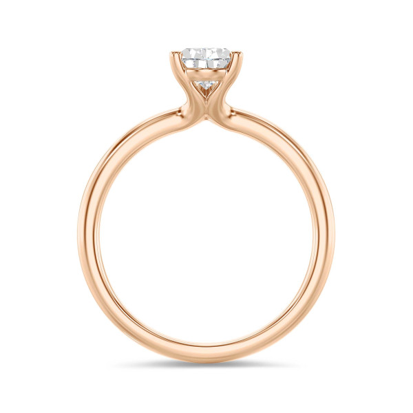 Ringe - 3.00 Karat Solitärring aus Rotgold mit Tropfen-Diamant