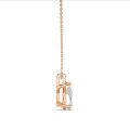2.00 Karat Solitär Anhänger aus Rotgold mit Tropfen-Diamant