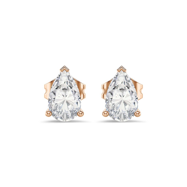 Ohrringe - 2.00 Karat Solitär Ohrringe aus Rotgold mit Tropfen-Diamanten
