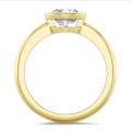 1.00 Karat Solitärring aus Gelbgold mit rundem Diamant