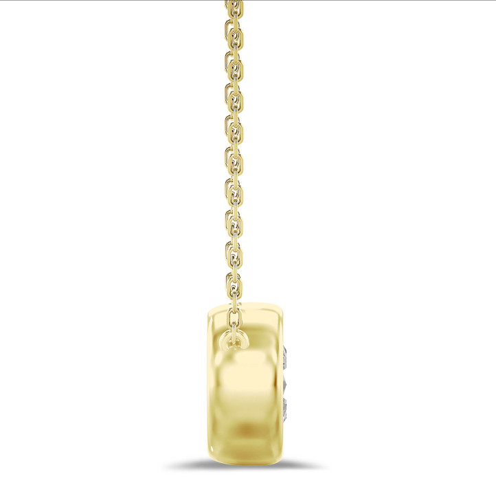 1.00 Karat Diamant Anhänger in Zargenfassung aus Gelbgold