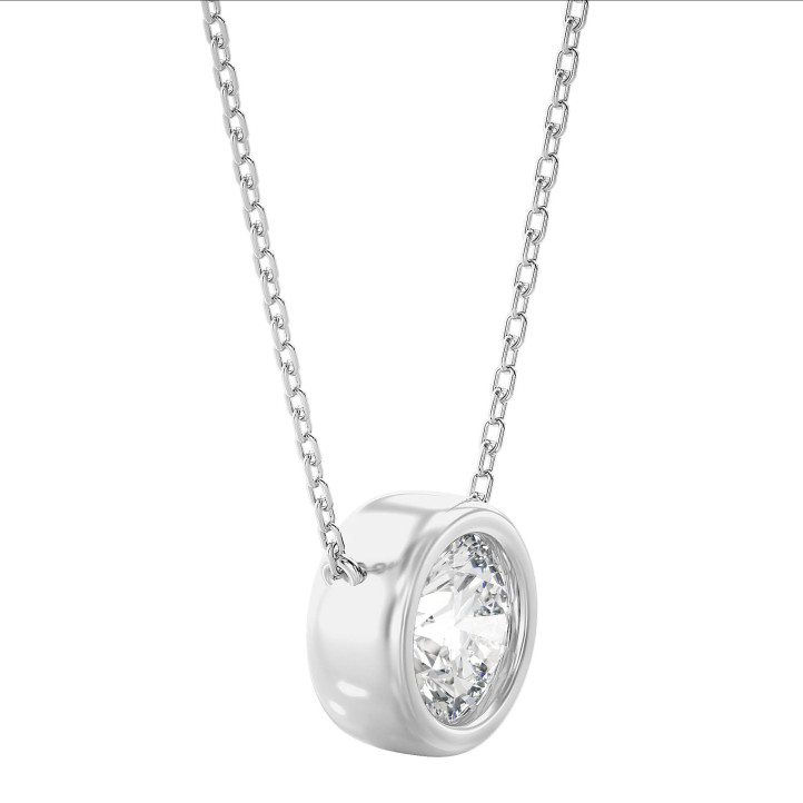 1.20 Karat Diamant Anhänger in Zargenfassung aus Platin