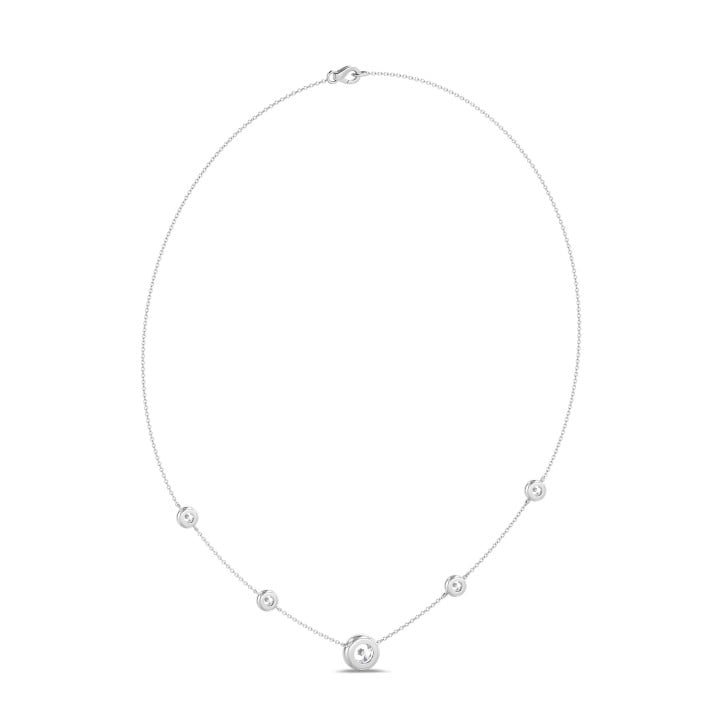 1.80 Karat laborgezüchtete Diamant Halskette in Zargenfassung aus Platin