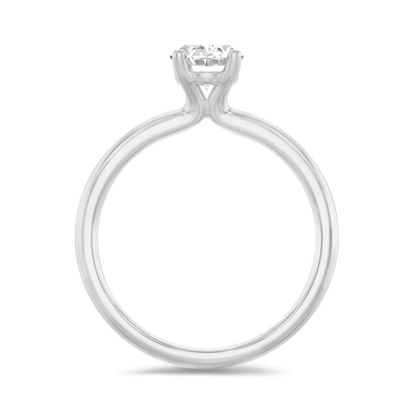 Verlobungsringe - 3.00 Karat Solitärring mit ovalem Diamant aus Weißgold