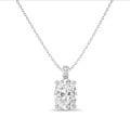 2.00 Karat Solitär Anhänger mit ovalem Diamant aus Weißgold