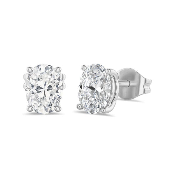 Search all PLP - 2.00 Karat Solitär Ohrringe aus Weißgold mit ovalen Diamanten