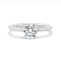 1.00 Karat Solitärring aus Weißgold mit rundem Diamant