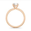 2.50 Karat Solitärring aus Rotgold mit rundem Diamant