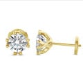 2.00 Karat Ohrringe mit Diamanten aus Gelbgold mit acht Krappen