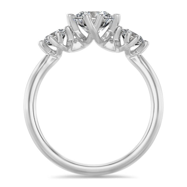 Ringe - 1.60 Karat Trilogie-Ring aus Weißgold mit runden Diamanten