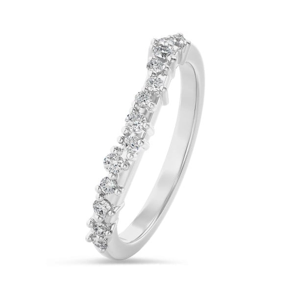 Ringe - 0.12 Karat Cluster-Memoirering aus Weißgold mit runden Diamanten