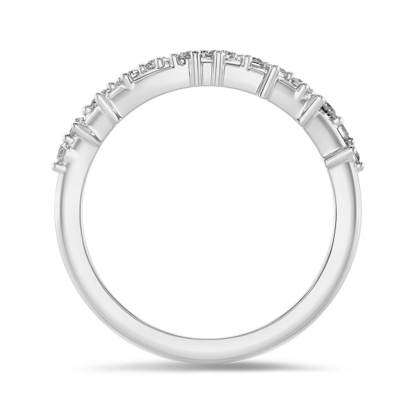 Ringe - 0.12 Karat Cluster-Memoirering aus Weißgold mit runden laborgezüchteten Diamanten