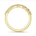 0.12 Karat Cluster-Memoirering aus Gelbgold mit runden Diamanten