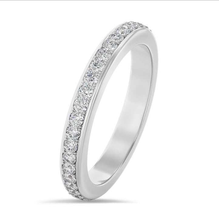 0.55 Karat Diamant Memoire Ring (rundherum besetzt) aus Weißgold