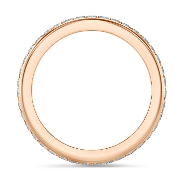 Ringe - 0.55 Karat Diamant Memoire Ring (rundherum besetzt) aus Rotgold