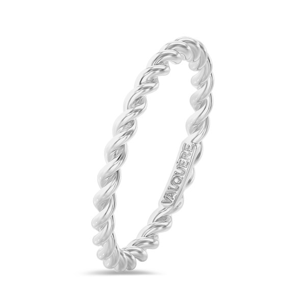 Ringe - Gedrehter Kombination Ring aus Weißgold