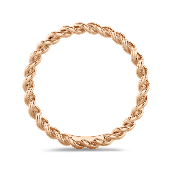 Gedrehter Kombination Ring aus Rotbgold