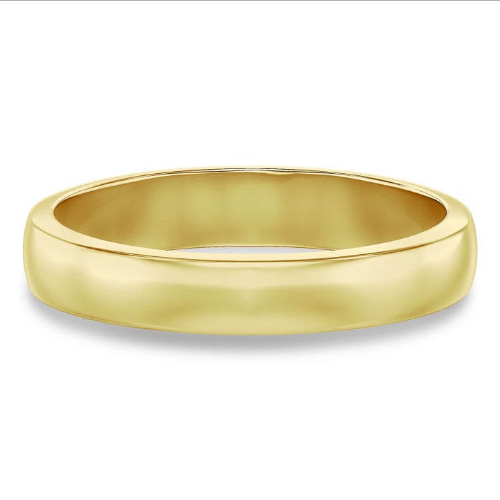Ehering mit leicht gebogener Oberfläche von 4.00 mm aus Gelbgold