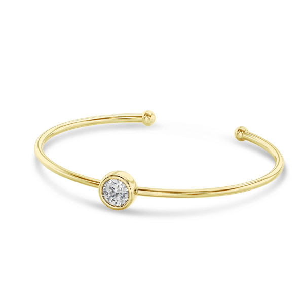 Armbänder - 1.00 Karat Diamant Armreif aus Gelbgold
