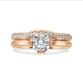 1.20 Karat Solitärring mit Diamant aus Rotgold