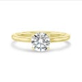 5.00 Karat Solitärring aus Gelbgold mit rundem Labordiamant