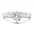 5.00 Karat Solitärring aus Weißgold mit rundem Diamant