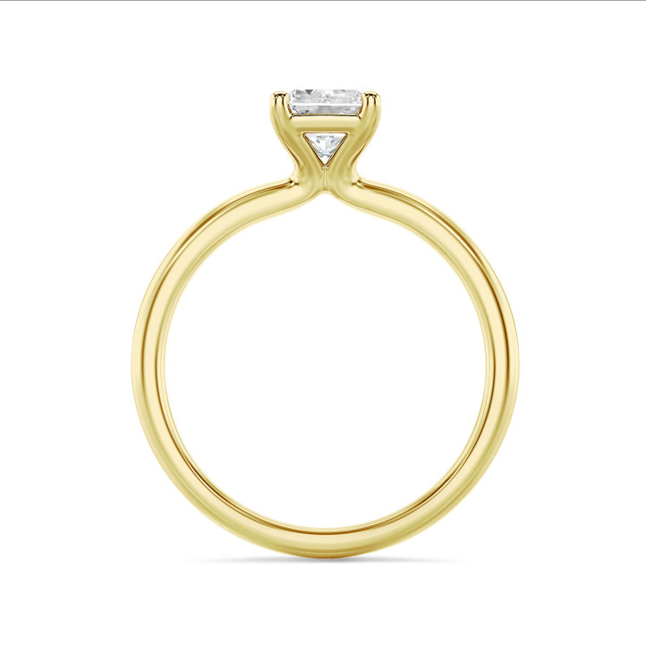 1.20 Karat Solitärring mit Diamant im Radiant-Schliff aus Gelbgold