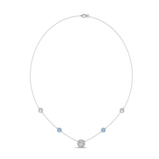 2.30 Karat Labordiamant Halskette in Zargenfassung aus Weißgold