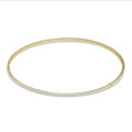 Riviere necklace with 14.60 Ct diamonds in yellow gold