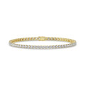 3.70 carat tennis bracelet in yellow gold with lab grown diamonds