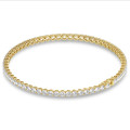3.70 carat tennis bracelet in yellow gold with lab grown diamonds
