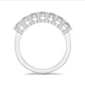 Half set ring with 0.70 carat diamonds in white gold