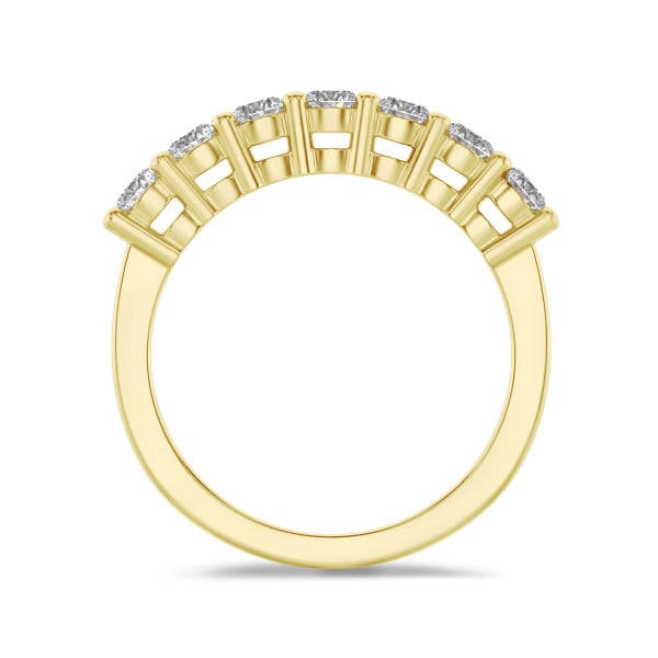 Rings - Half set ring with 0.70 carat diamonds in yellow gold