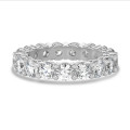Full set ring with 3.40 carat lab grown diamonds in white gold