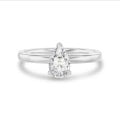 2.50 carat solitaire ring with pear diamond in white gold
