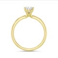 3.00 carat solitaire ring with lab grown pear diamond in yellow gold