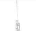 1.00 carat solitaire pear cut diamond pendant in white gold