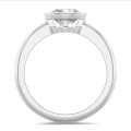 1.20 carat solitaire ring in platinum with round lab grown diamond