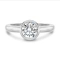 1.20 carat solitaire ring in platinum with round lab grown diamond