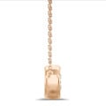 1.00 carat diamond satellite pendant in red gold