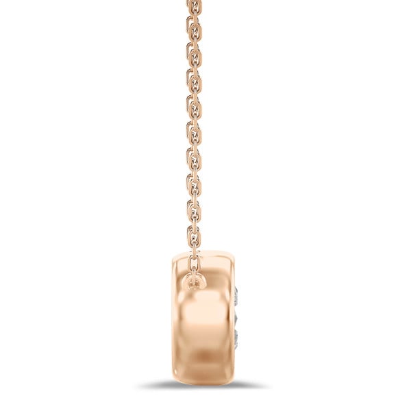 1.00 carat diamond satellite pendant in red gold