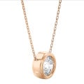 1.00 carat diamond satellite pendant in red gold