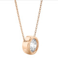 1.20 carat diamond satellite pendant in red gold