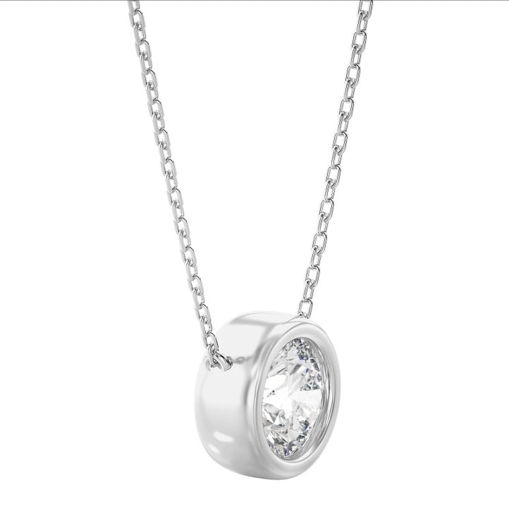 1.20 carat lab grown diamond satellite pendant in platinum
