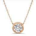 2.00 carat diamond satellite pendant in red gold