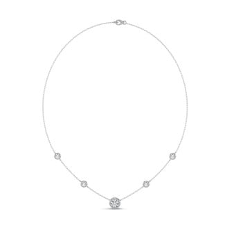 1.80 carat diamond satellite necklace in white gold