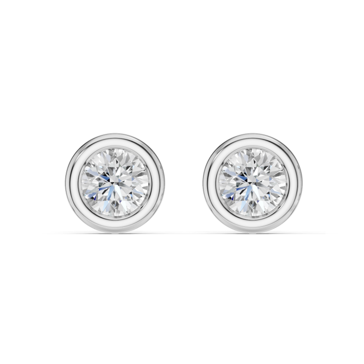 2.00 carat diamond satellite earrings in white gold