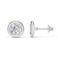 2.00 carat lab grown diamond satellite earrings in white gold
